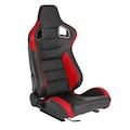 Spec-D Tuning Racing Seat - Black With Red  Pvc - Right Side RS-2855R